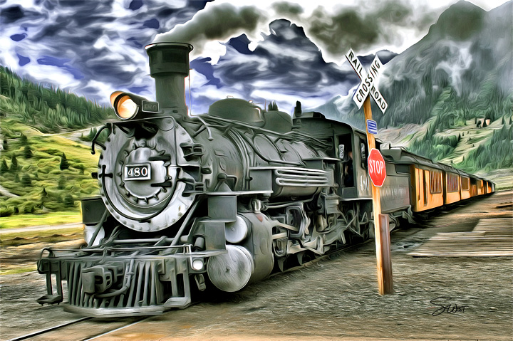 steam train to silverton by scott west art